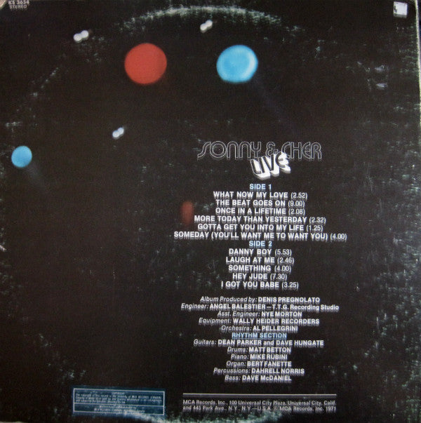 Sonny & Cher : Sonny & Cher Live (LP, Album, Gat)