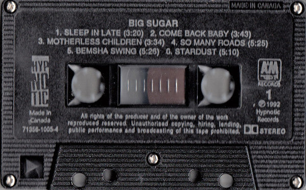 Big Sugar : Big Sugar (Cass, Album)