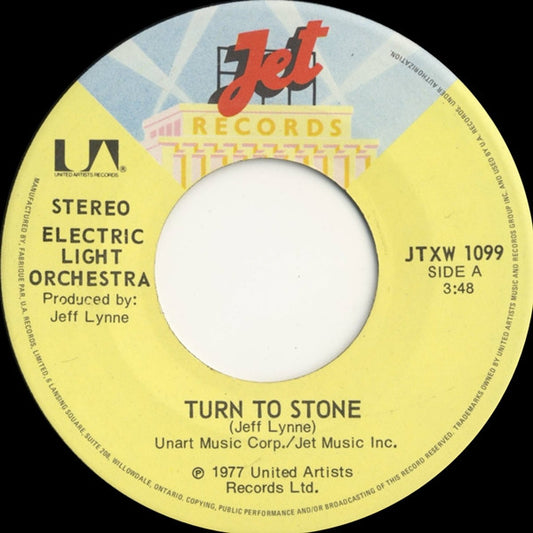 Electric Light Orchestra : Turn To Stone (7", Single, No )