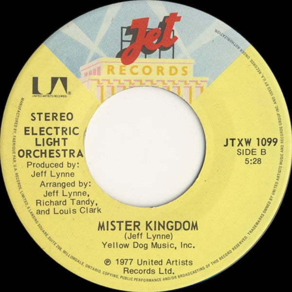 Electric Light Orchestra : Turn To Stone (7", Single, No )