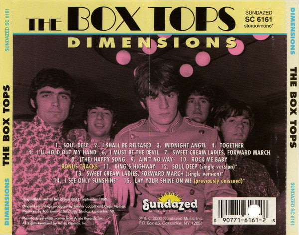 Box Tops : Dimensions (CD, Album, Mono, RE)
