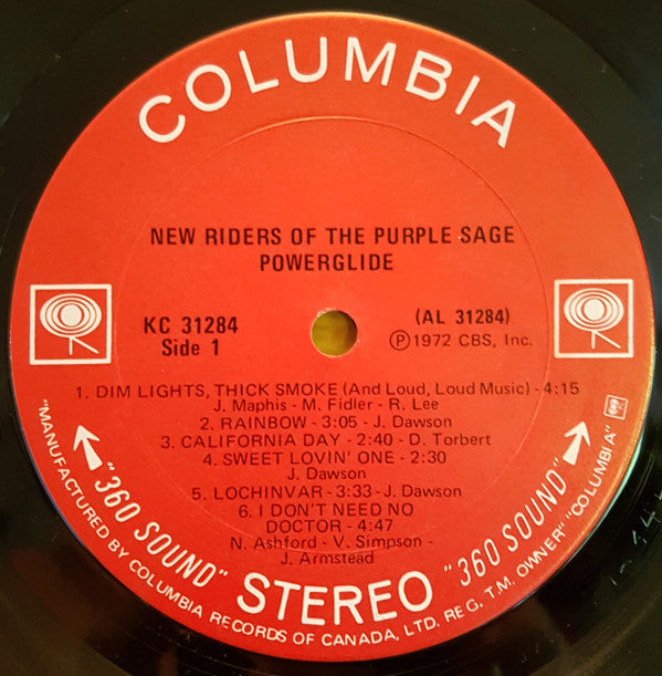 New Riders Of The Purple Sage : Powerglide (LP, Album)