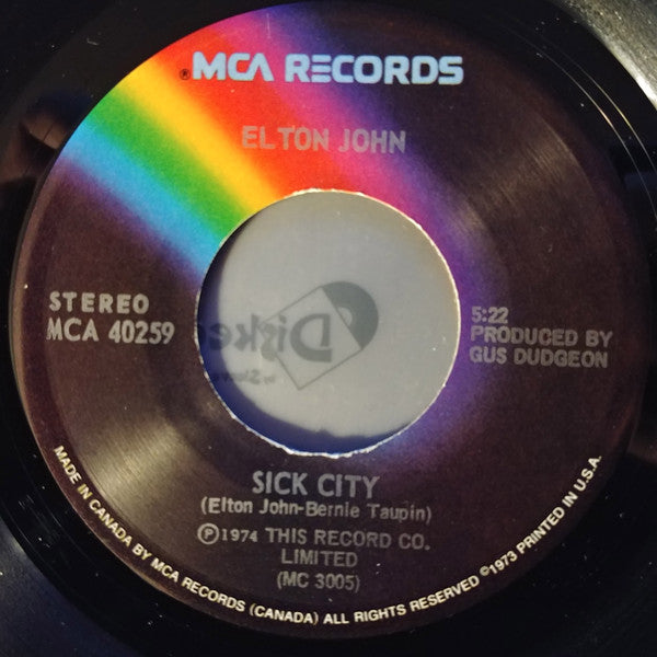 Elton John : Don't Let The Sun Go Down On Me (7", Single)