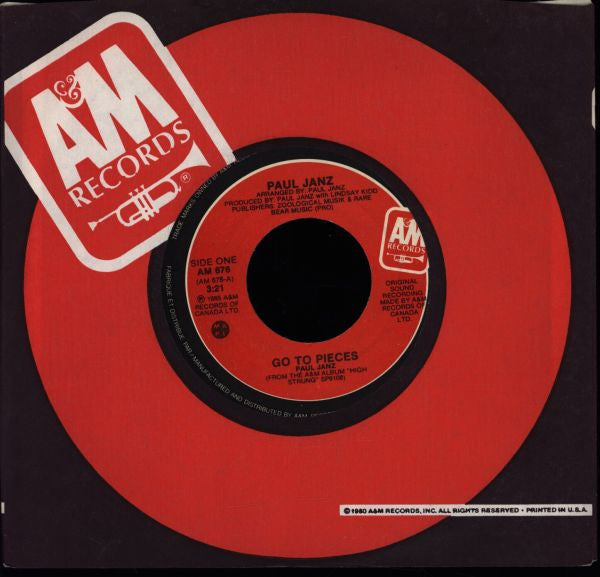 Paul Janz : Go To Pieces (7", Single)