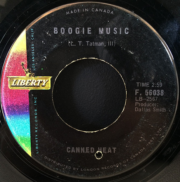 Canned Heat : On The Road Again / Boogie Music (7")
