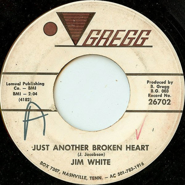 Jim White (14) : Just Another Broken Heart (7")