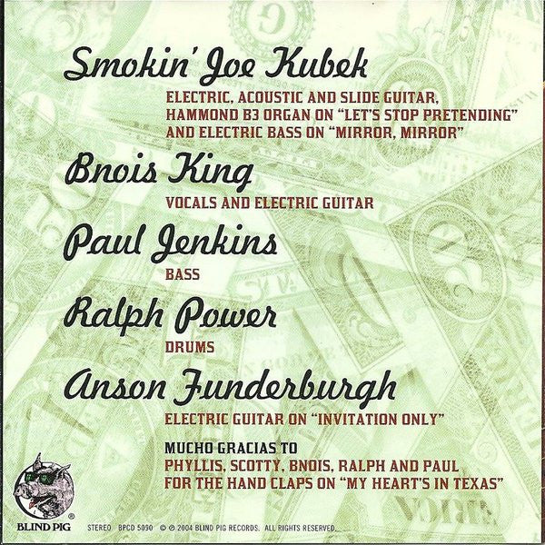 Smokin' Joe Kubek And Bnois King : Show Me The Money (CD, Album)