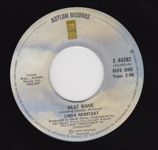 Linda Ronstadt : Heat Wave (7", Single)