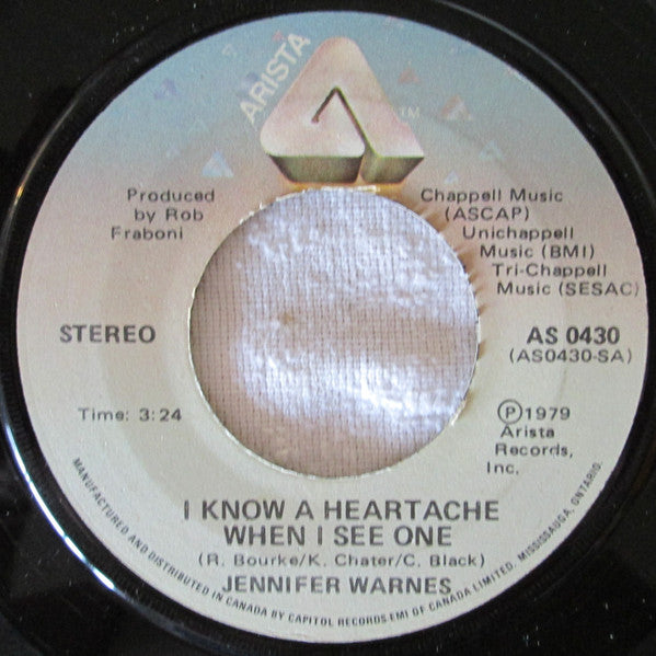Jennifer Warnes : I Know A Heartache When I See One (7")