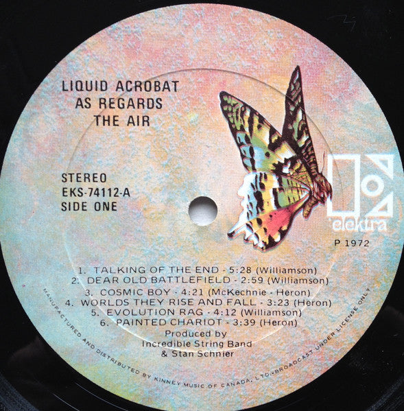 The Incredible String Band : Liquid Acrobat As Regards The Air (LP, Album, Gat)