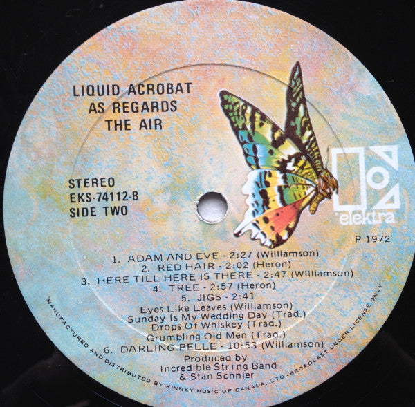 The Incredible String Band : Liquid Acrobat As Regards The Air (LP, Album, Gat)
