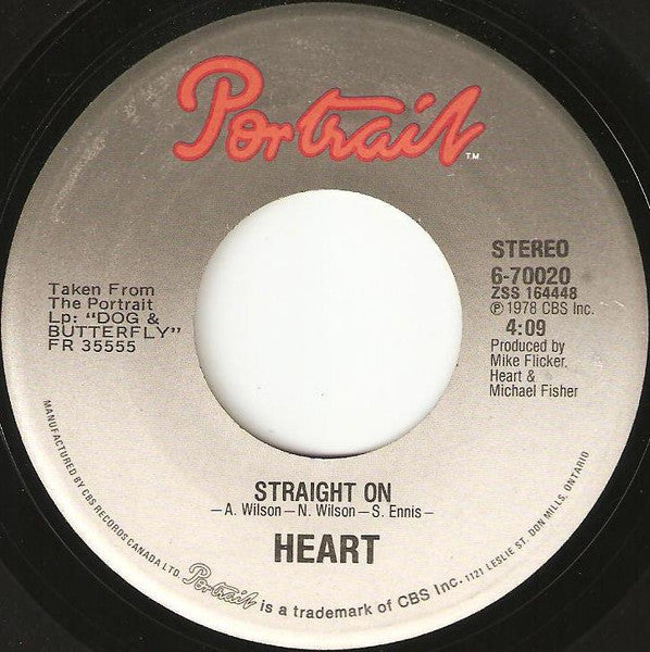 Heart : Straight On (7", Single)
