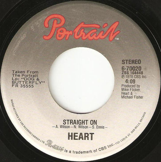 Heart : Straight On (7", Single)
