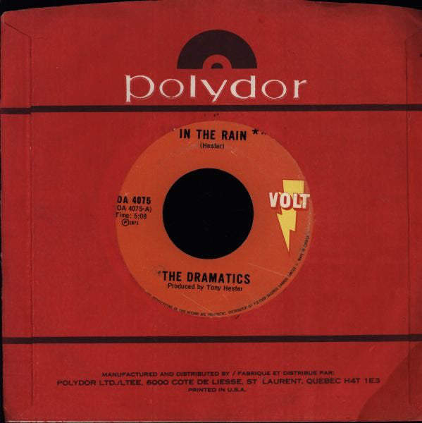 The Dramatics : In The Rain / (Gimme Some) Good Soul Music (7", Single)