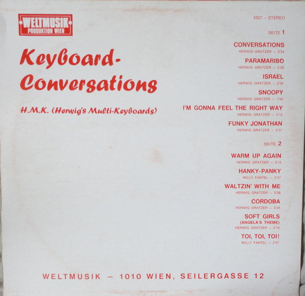 Herwig Gratzer : Keyboard-Conversation (Herwig's Multi-Keyboards) (LP)