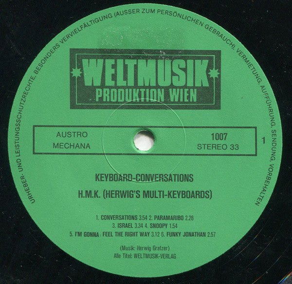 Herwig Gratzer : Keyboard-Conversation (Herwig's Multi-Keyboards) (LP)