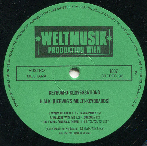 Herwig Gratzer : Keyboard-Conversation (Herwig's Multi-Keyboards) (LP)