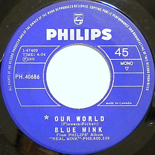 Blue Mink : Our World (7", Single, Mono)