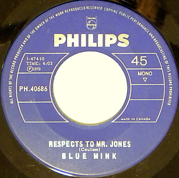 Blue Mink : Our World (7", Single, Mono)