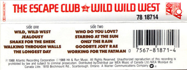 The Escape Club : Wild Wild West (Cass, Album, Dol)