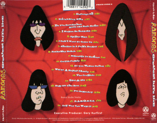 Ramones : Greatest Hits Live (CD, Album)