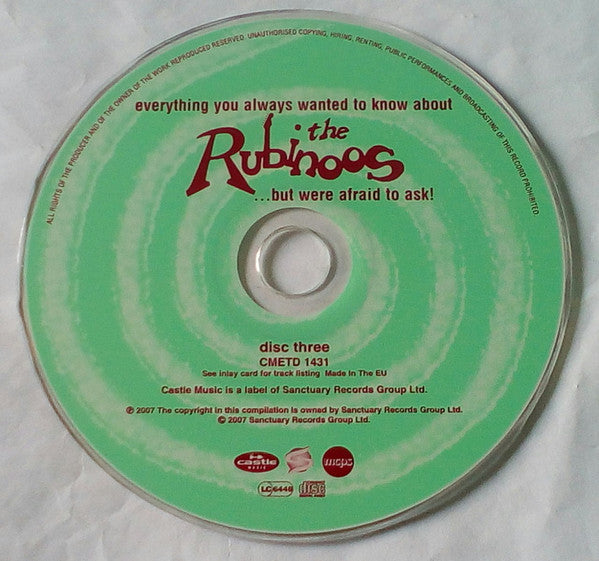 The Rubinoos : Everything You Always Wanted To Know About The Rubinoos But Were Afraid To Ask! (3xCD, Comp + Box)