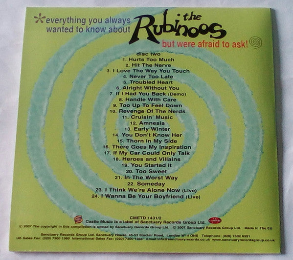 The Rubinoos : Everything You Always Wanted To Know About The Rubinoos But Were Afraid To Ask! (3xCD, Comp + Box)