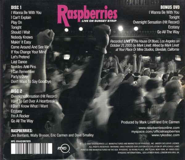 Raspberries : Live On Sunset Strip (2xCD, Album + DVD, NTSC)