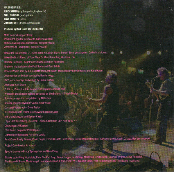 Raspberries : Live On Sunset Strip (2xCD, Album + DVD, NTSC)