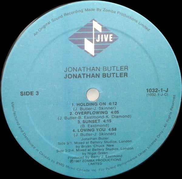 Jonathan Butler : Jonathan Butler (2xLP, Album, Gat)