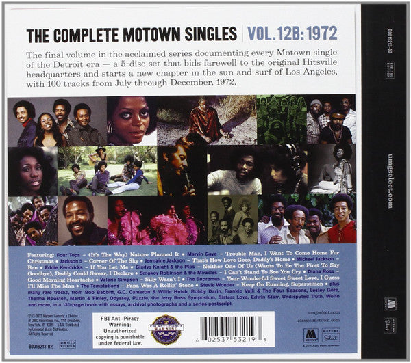 Various : The Complete Motown Singles | Vol. 12B: 1972 (7", Single + 5xCD, Comp, Ltd, RM + Box)