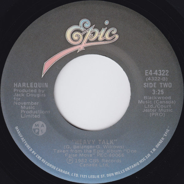 Harlequin (3) : I Did It For Love / Heavy Talk (7")