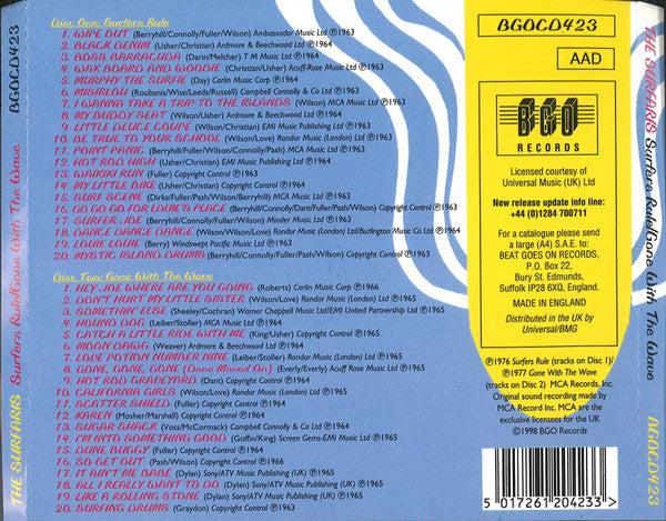 The Surfaris : Surfers Rule/Gone With The Wave (2xCD, Comp, RE)