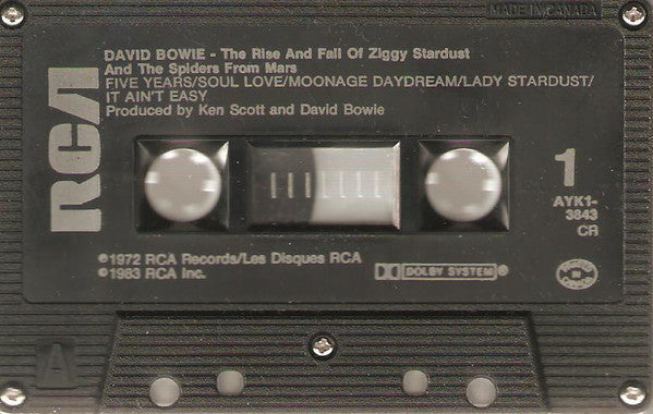 David Bowie : The Rise And Fall Of Ziggy Stardust And The Spiders From Mars (Cass, Album, RE)