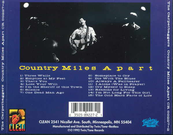 The Carpetbaggers (3) : Country Miles Apart (CD, Album)