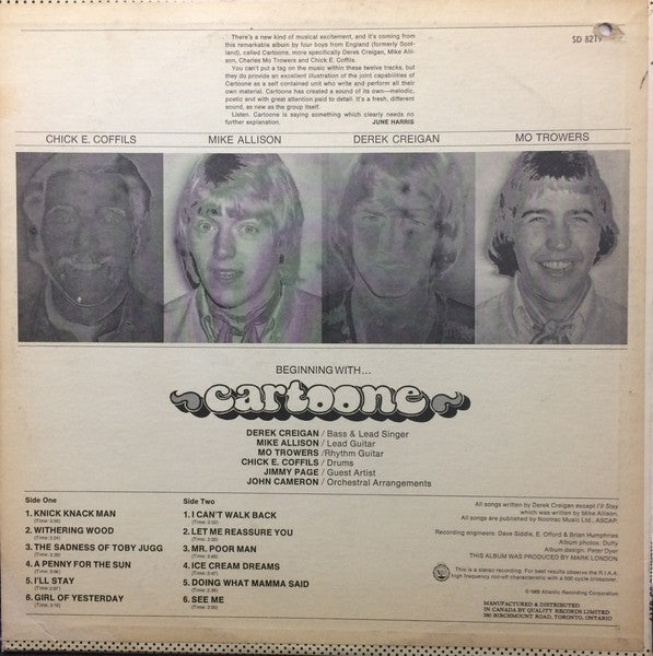 Cartoone : Cartoone (LP, Album, Gat)