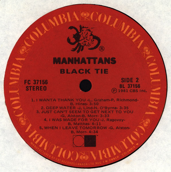 Manhattans : Black Tie (LP, Album)