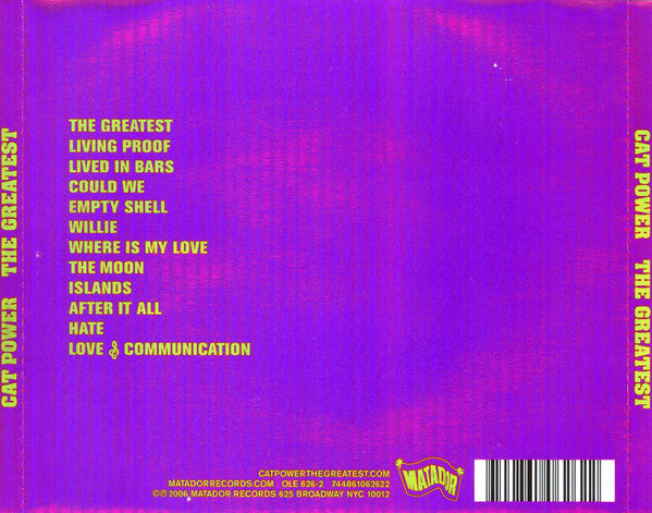 Cat Power : The Greatest (CD, Album, Jew)