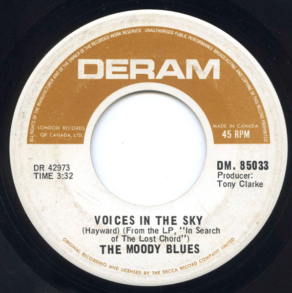 The Moody Blues : Ride My See-Saw / Voices In The Sky (7", Single)