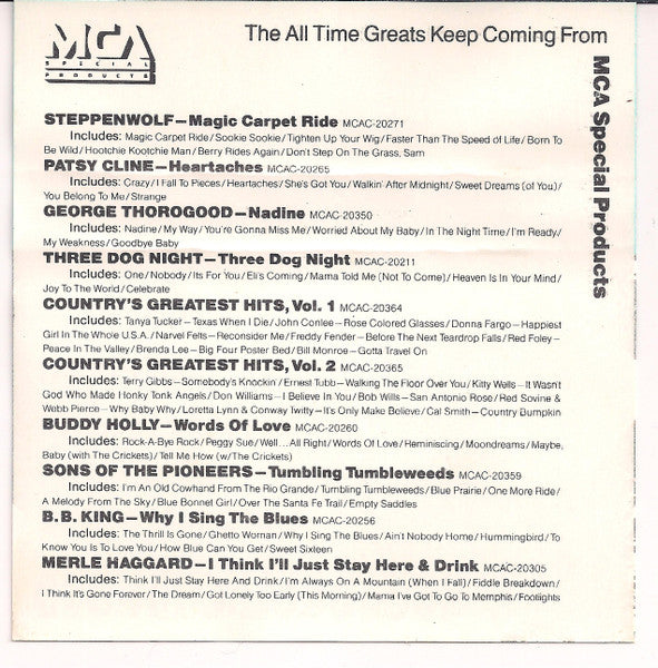 George Thorogood : Nadine (Cass, Album, RE)