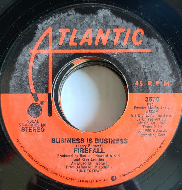 Firefall : Love That Got Away (7", Styrene, Mon)