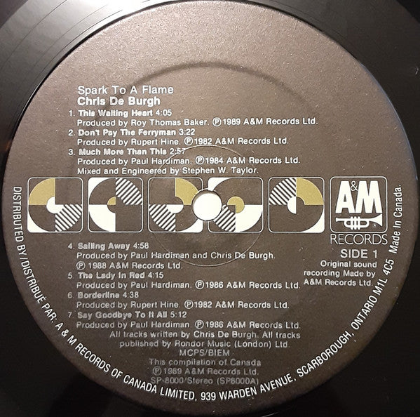Chris De Burgh : Spark To A Flame (The Very Best Of) (LP, Comp)