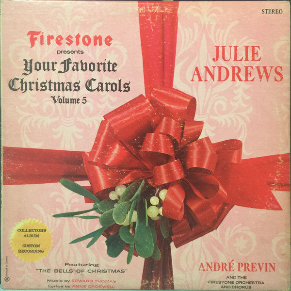 Julie Andrews With André Previn And The Firestone Orchestra And Chorus : Your Favorite Christmas Carols, Volume 5 (LP, Album)