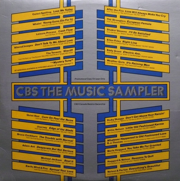 Various : CBS The Music Sampler (2xLP, Comp, Promo, Smplr)