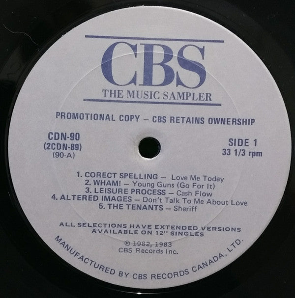 Various : CBS The Music Sampler (2xLP, Comp, Promo, Smplr)
