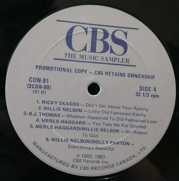 Various : CBS The Music Sampler (2xLP, Comp, Promo, Smplr)