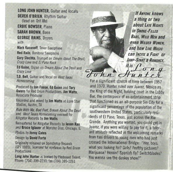 Long John Hunter : Ride With Me (CD, Album, RE, RM)