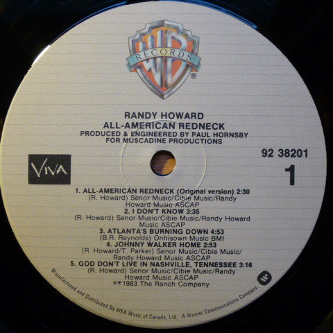 Randy Howard (2) : All American Redneck (LP, Album)