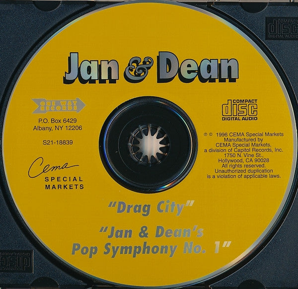Jan & Dean : Drag City / Jan & Dean's Pop Symphony No.1 (CD, Comp, Enh, RE)