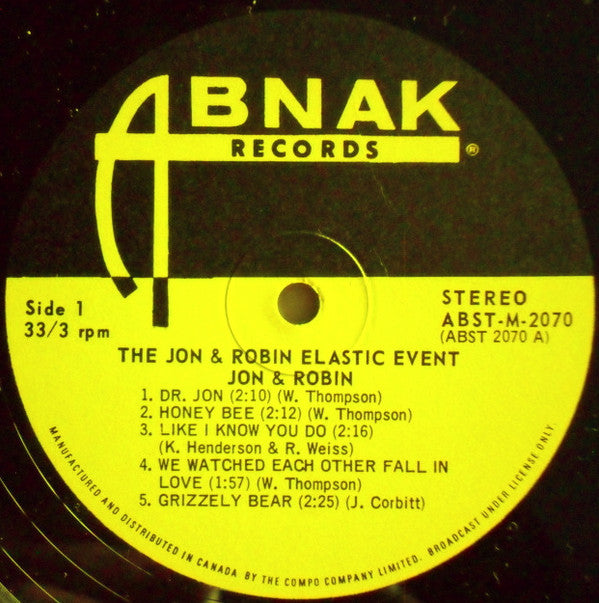 Jon & Robin : The Jon & Robin Elastic Event (LP, Album)